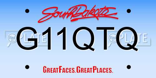 G11QTQ South Dakota License Plate