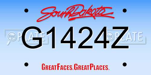G1424Z South Dakota License Plate