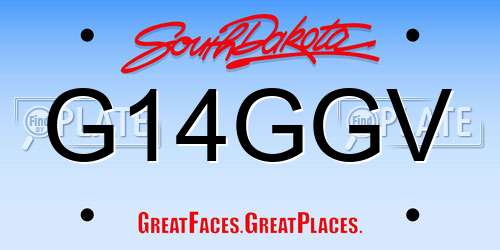 G14GGV South Dakota License Plate