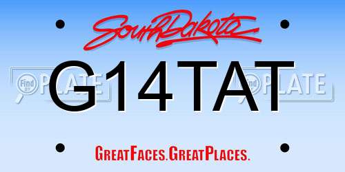 G14TAT South Dakota License Plate