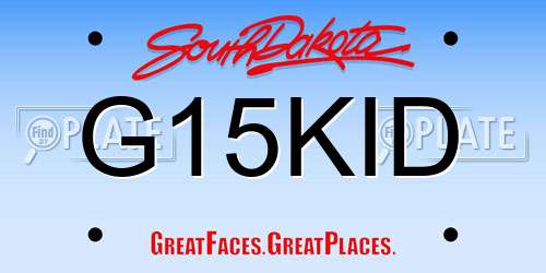 G15KID South Dakota License Plate