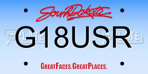 G18USR South Dakota License Plate