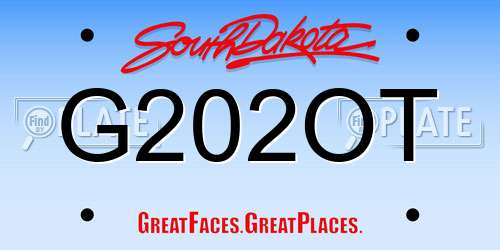 G202OT South Dakota License Plate