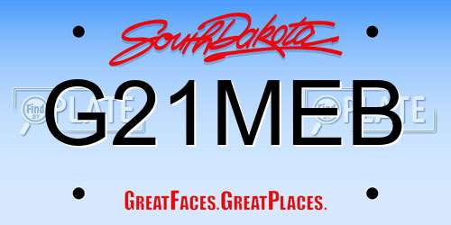 G21MEB South Dakota License Plate