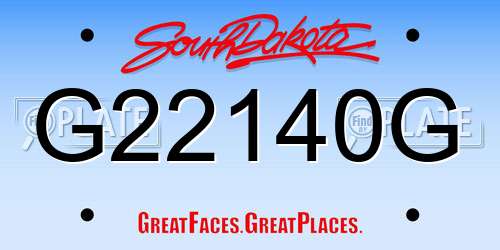 G22140G South Dakota License Plate