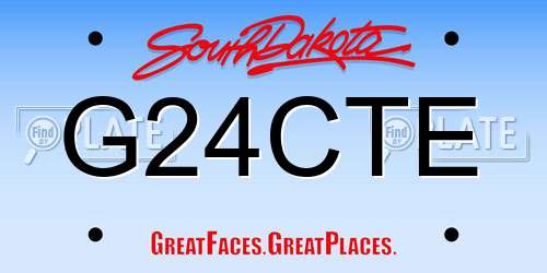 G24CTE South Dakota License Plate