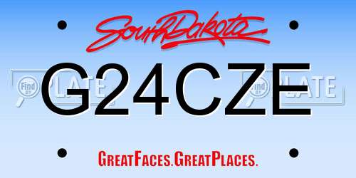 G24CZE South Dakota License Plate