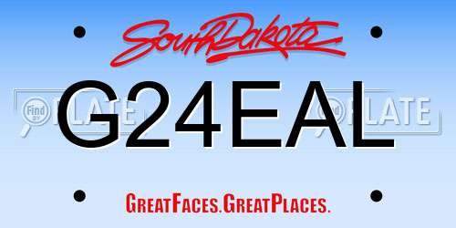 G24EAL South Dakota License Plate