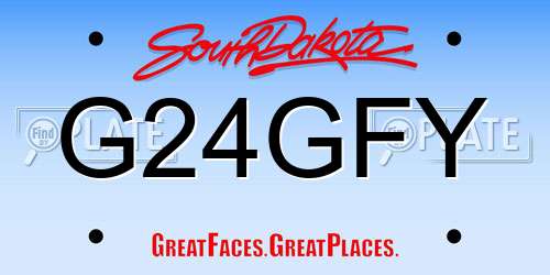 G24GFY South Dakota License Plate