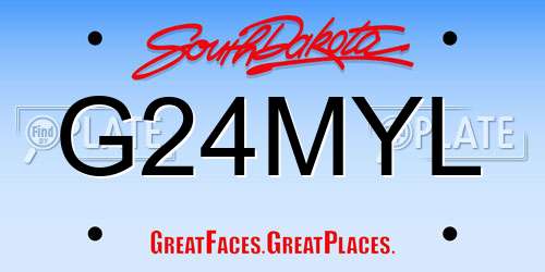 G24MYL South Dakota License Plate
