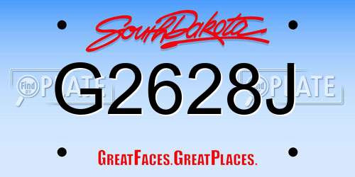 G2628J South Dakota License Plate