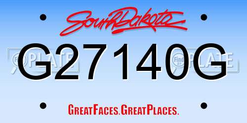 G27140G South Dakota License Plate