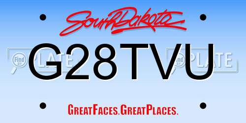 G28TVU South Dakota License Plate