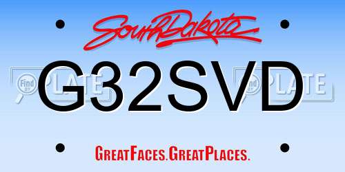 G32SVD South Dakota License Plate
