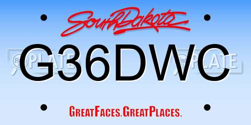 G36DWC South Dakota License Plate