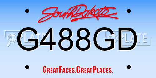 G488GD South Dakota License Plate