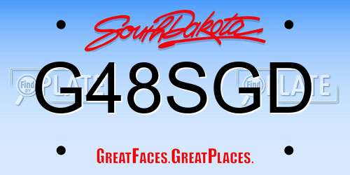 G48SGD South Dakota License Plate