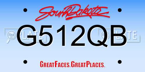 G512QB South Dakota License Plate