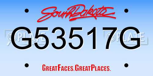 G53517G South Dakota License Plate