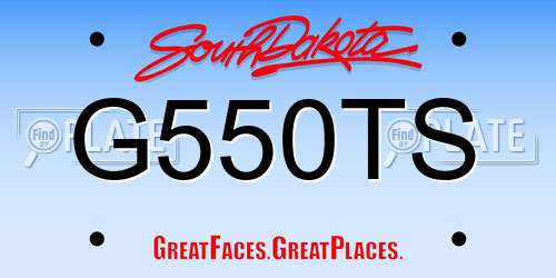 G550TS South Dakota License Plate