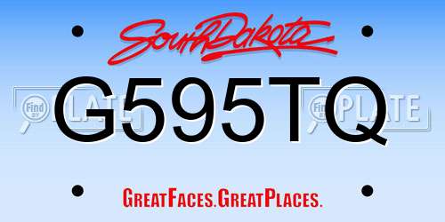 G595TQ South Dakota License Plate
