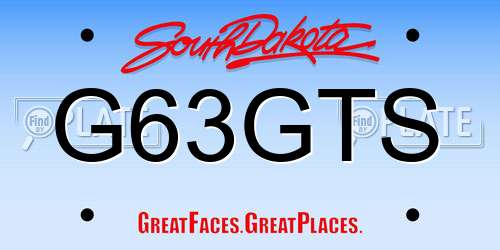 G63GTS South Dakota License Plate