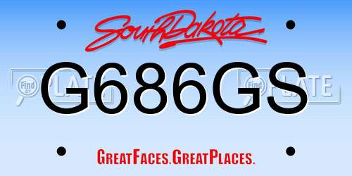 G686GS South Dakota License Plate
