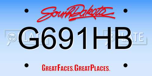 G691HB South Dakota License Plate