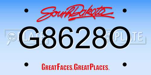G8628O South Dakota License Plate