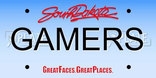 GAMERS South Dakota License Plate