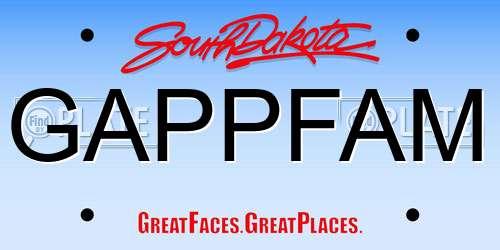 GAPPFAM South Dakota License Plate