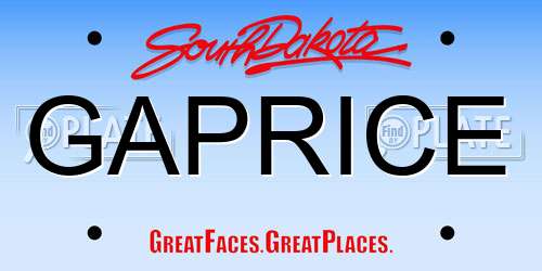 GAPRICE South Dakota License Plate