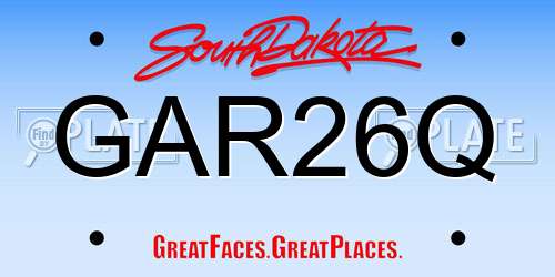 GAR26Q South Dakota License Plate