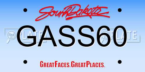 GASS60 South Dakota License Plate