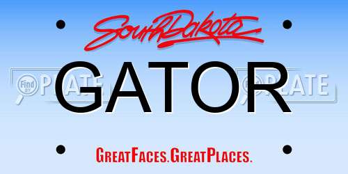 GATOR South Dakota License Plate