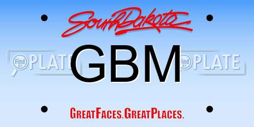 GBM South Dakota License Plate