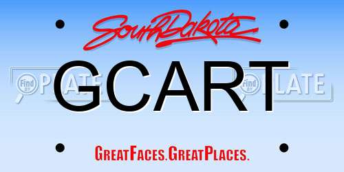 GCART South Dakota License Plate