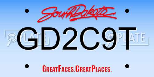 GD2C9T South Dakota License Plate