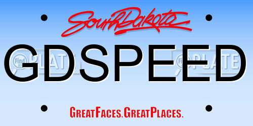 GDSPEED South Dakota License Plate