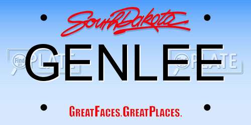 GENLEE South Dakota License Plate