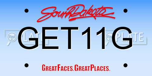 GET11G South Dakota License Plate