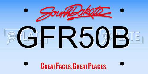 GFR50B South Dakota License Plate