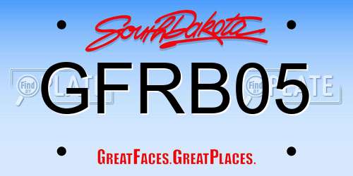 GFRB05 South Dakota License Plate