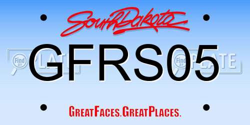 GFRS05 South Dakota License Plate