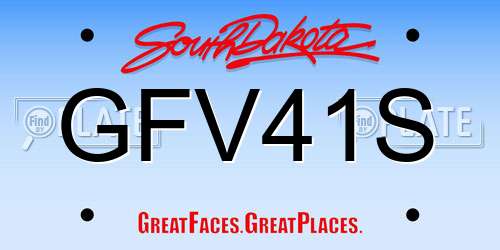 GFV41S South Dakota License Plate
