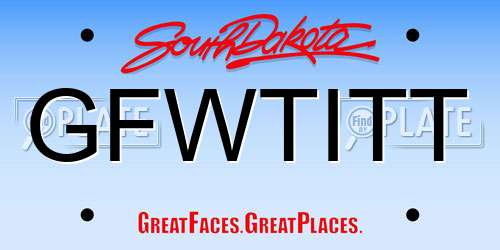 GFWTITT South Dakota License Plate