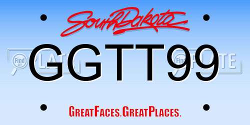 GGTT99 South Dakota License Plate