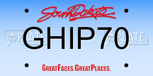 GHIP70 South Dakota License Plate
