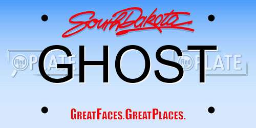 GHOST South Dakota License Plate