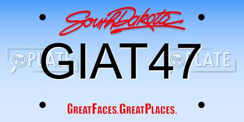 GIAT47 South Dakota License Plate